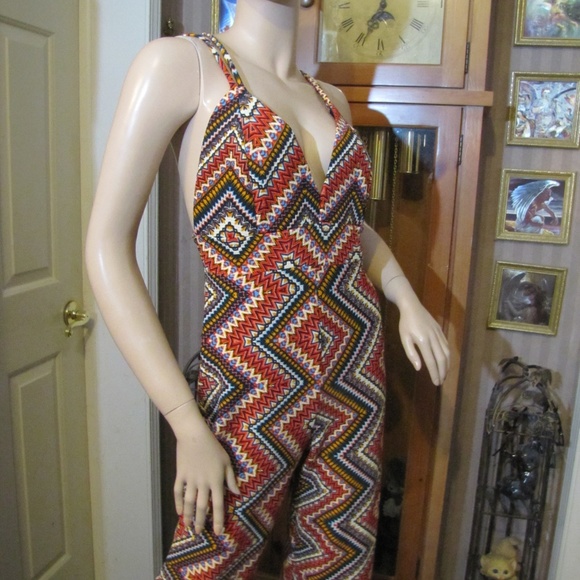 Privy Red, Yellow & Black Jumpsuit size L - Picture 5 of 8